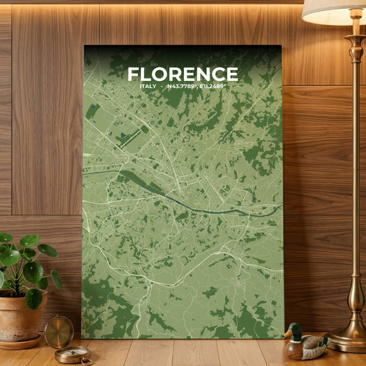 Florence Clay Map Poster
