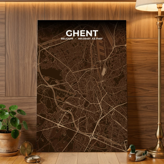 Ghent Plum Map Poster