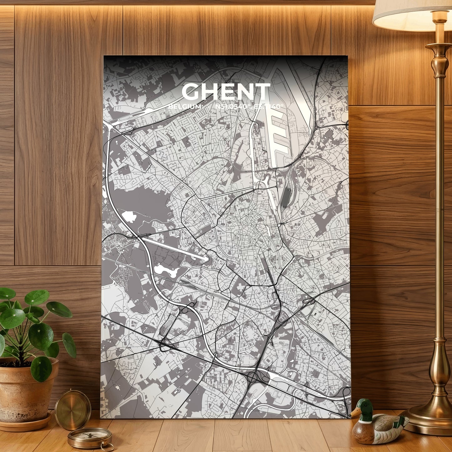 Ghent Ash Map Poster
