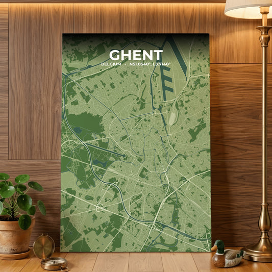 Ghent Clay Map Poster