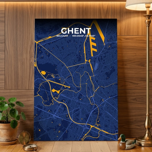 Ghent Ink Map Poster