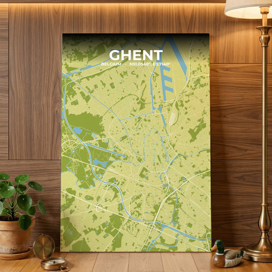 Ghent Fern Map Poster