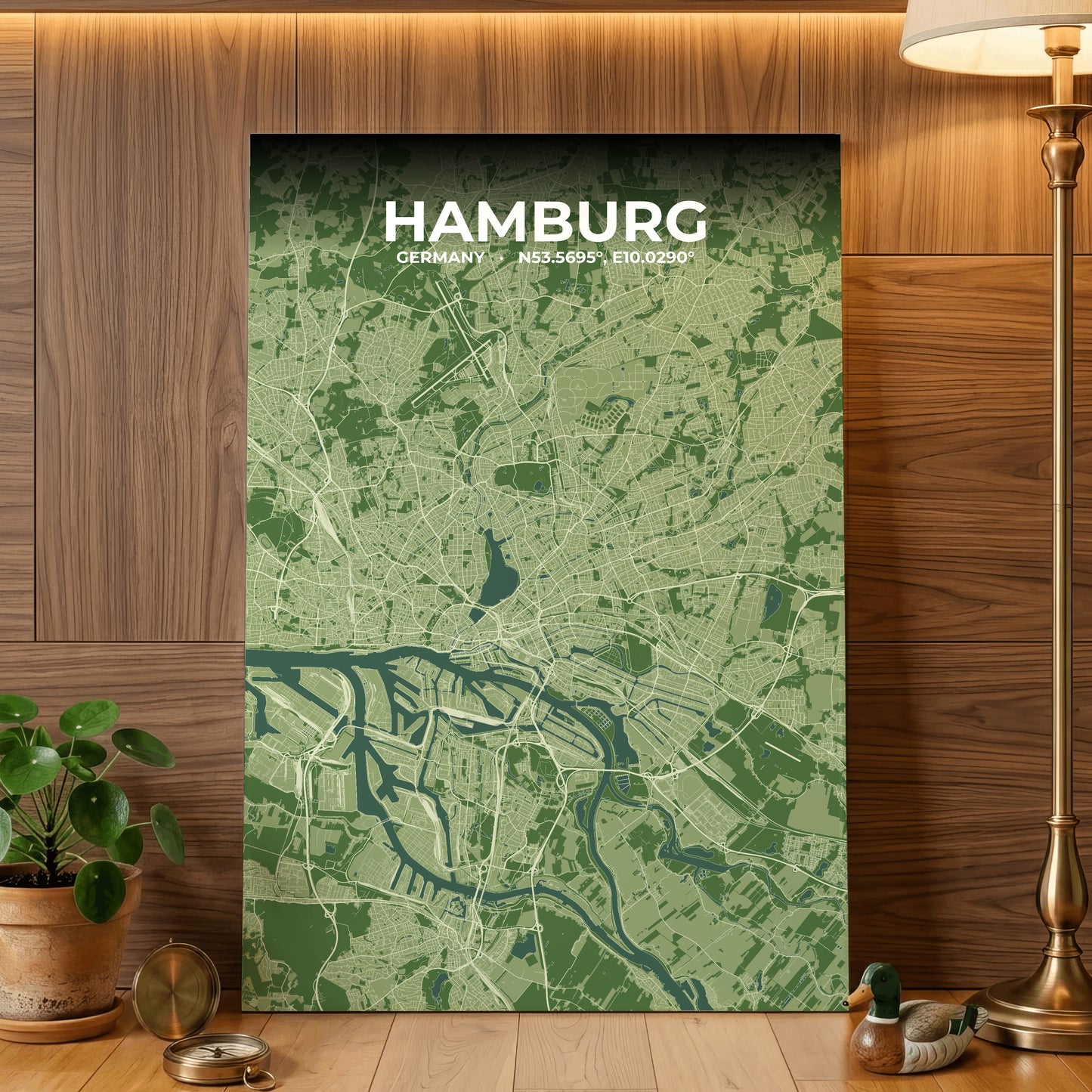 Hamburg Clay Map Poster