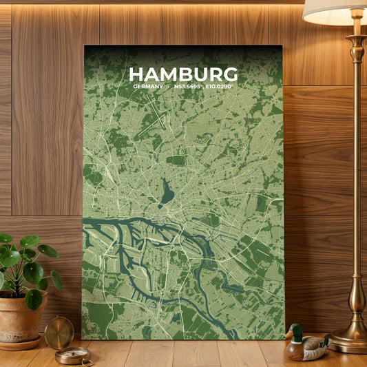 Hamburg Clay Map Poster
