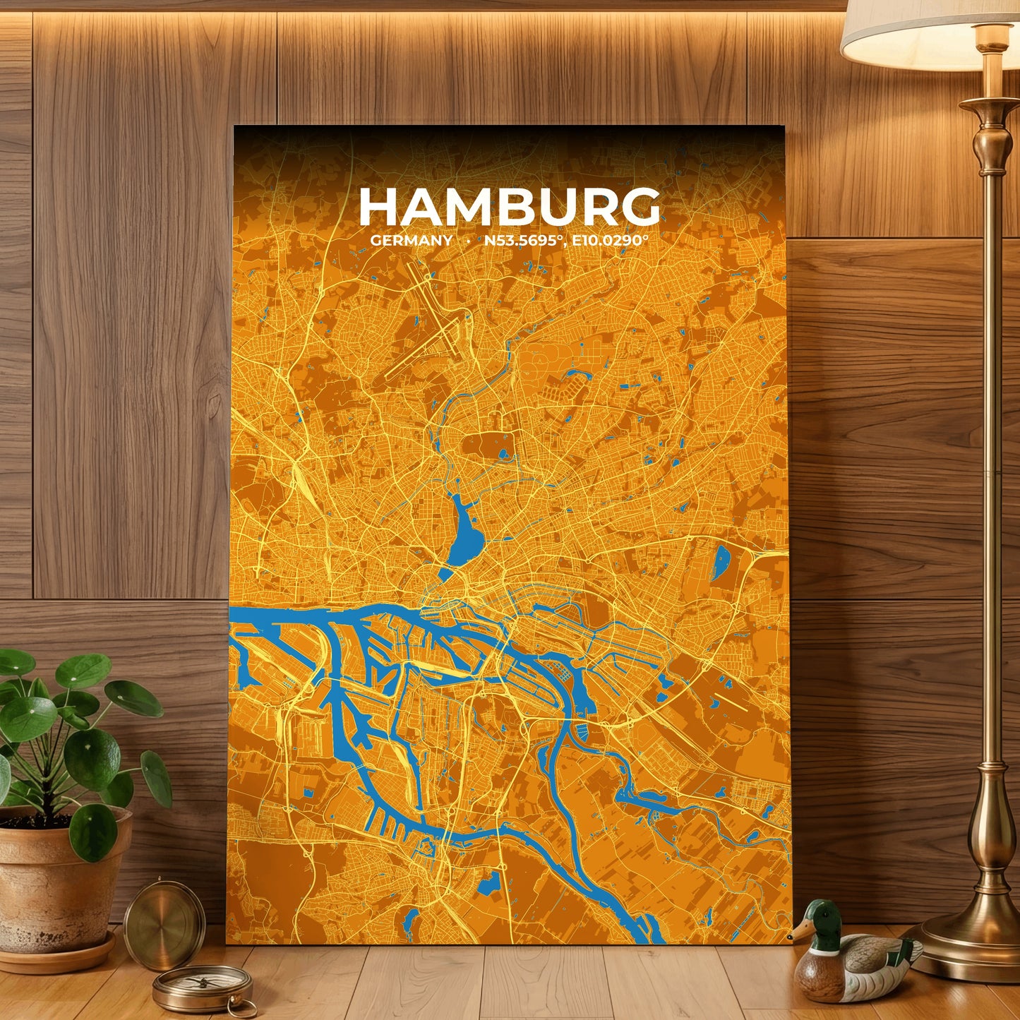Hamburg Scorch Map Poster