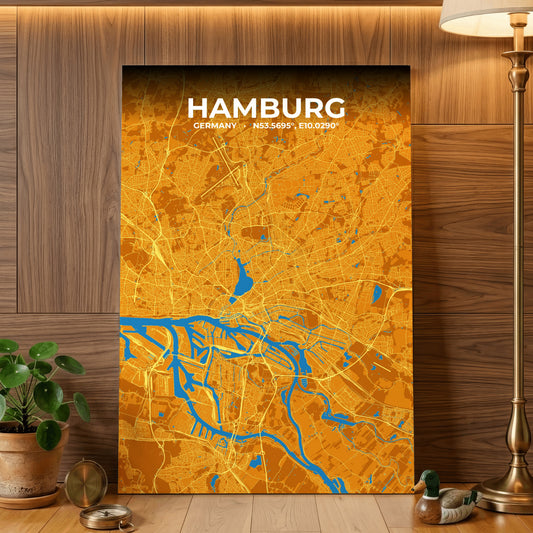 Hamburg Scorch Map Poster