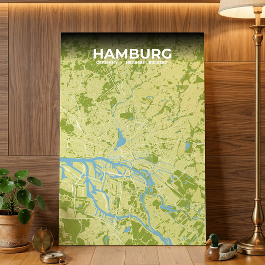 Hamburg Fern Map Poster
