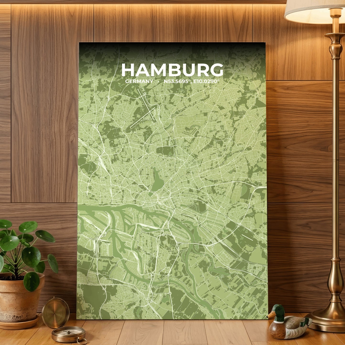 Hamburg Grove Map Poster