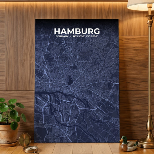 Hamburg Tide Map Poster