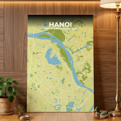 Hanoi Fern Map Poster
