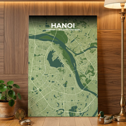 Hanoi Clay Map Poster