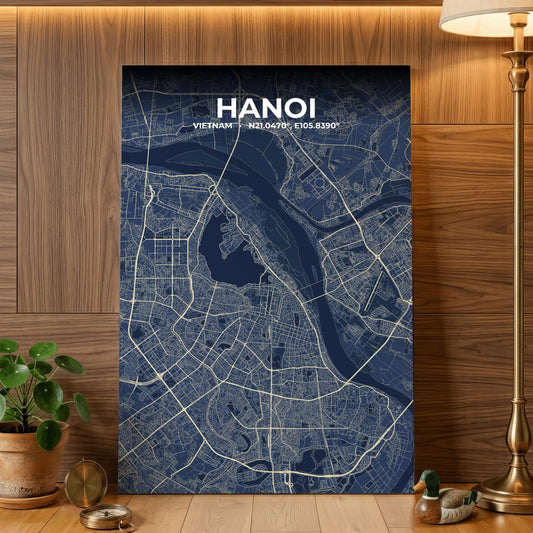 Hanoi Anchor Map Poster