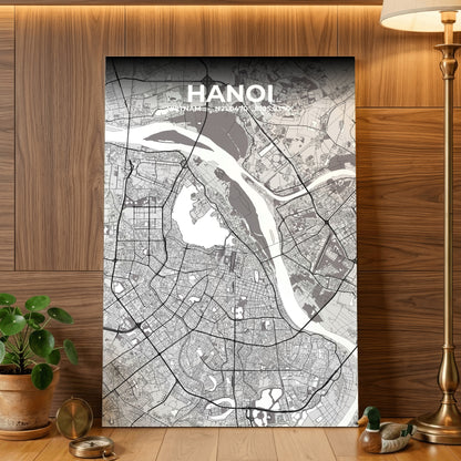 Hanoi Ash Map Poster