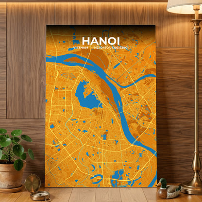 Hanoi Scorch Map Poster