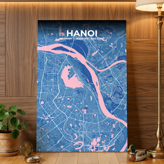 Hanoi Candy Map Poster
