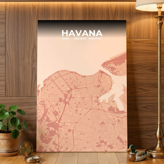 Havana Blush Map Poster