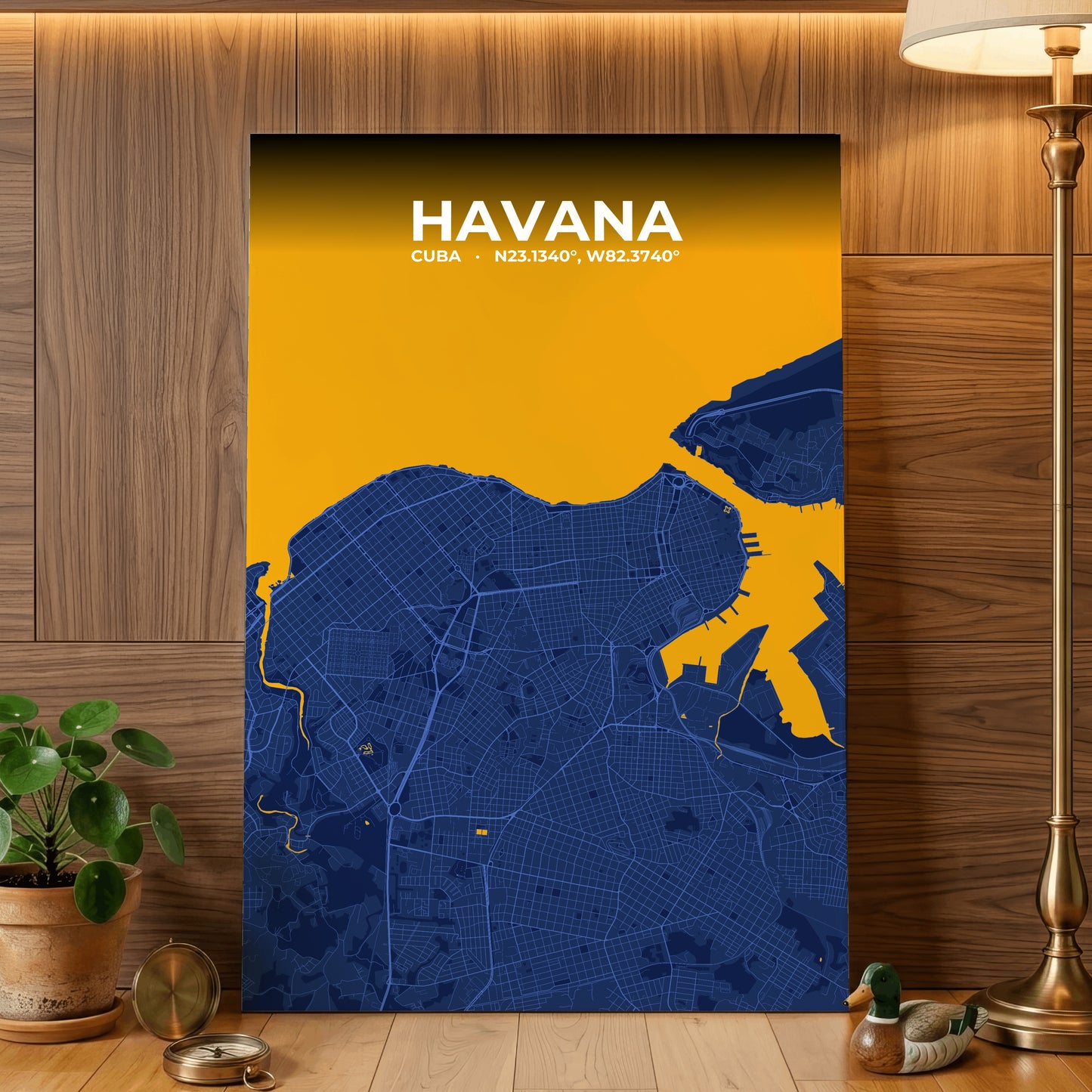 Havana Ink Map Poster