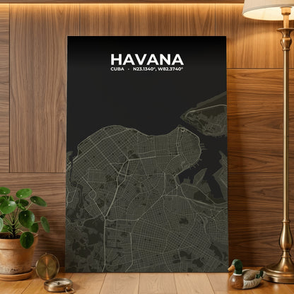 Havana Sable Map Poster