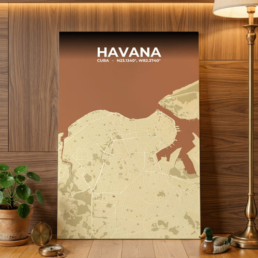 Havana Ember Map Poster