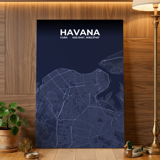 Havana Tide Map Poster