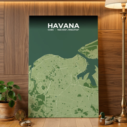 Havana Clay Map Poster