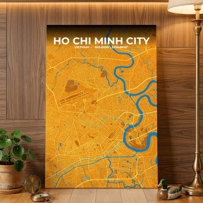 Ho Chi Minh City Scorch Map Poster