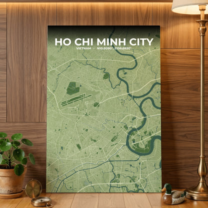 Ho Chi Minh City Clay Map Poster