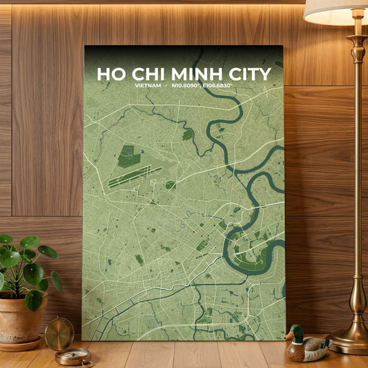 Ho Chi Minh City Clay Map Poster
