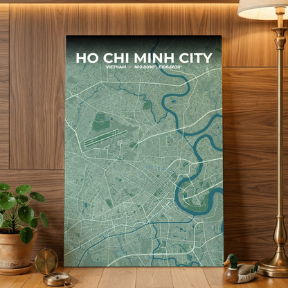Ho Chi Minh City Mist Map Poster