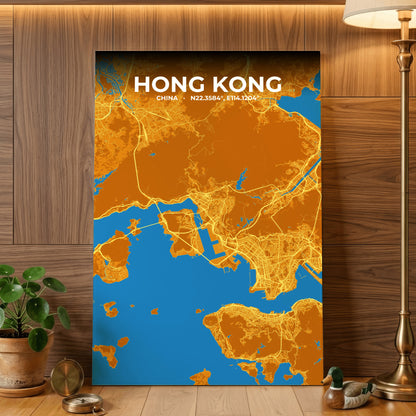 Hong Kong Scorch Map Poster
