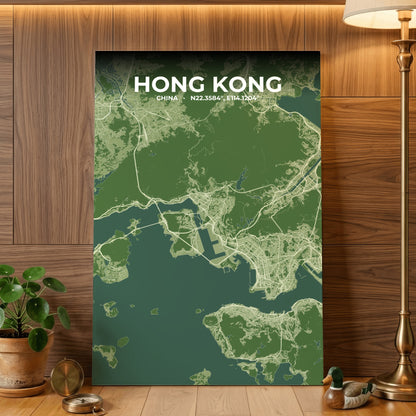 Hong Kong Clay Map Poster