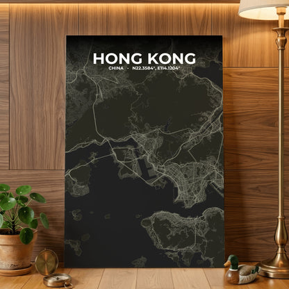 Hong Kong Sable Map Poster