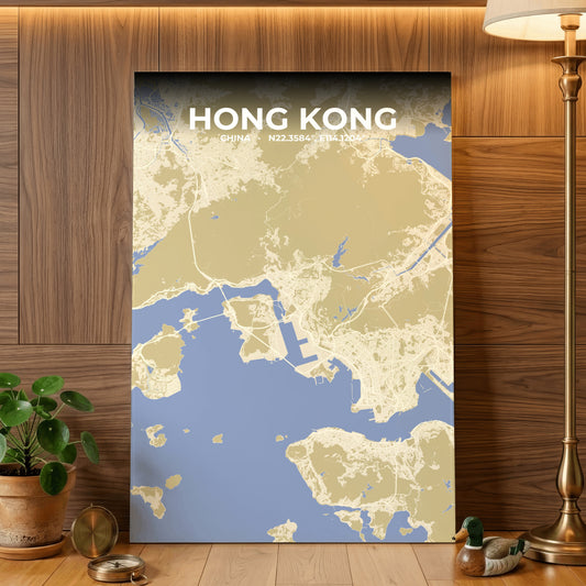 Hong Kong Barn Map Poster