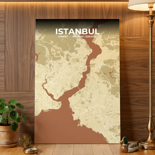Istanbul Ember Map Poster