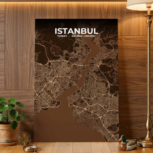 Istanbul Plum Map Poster