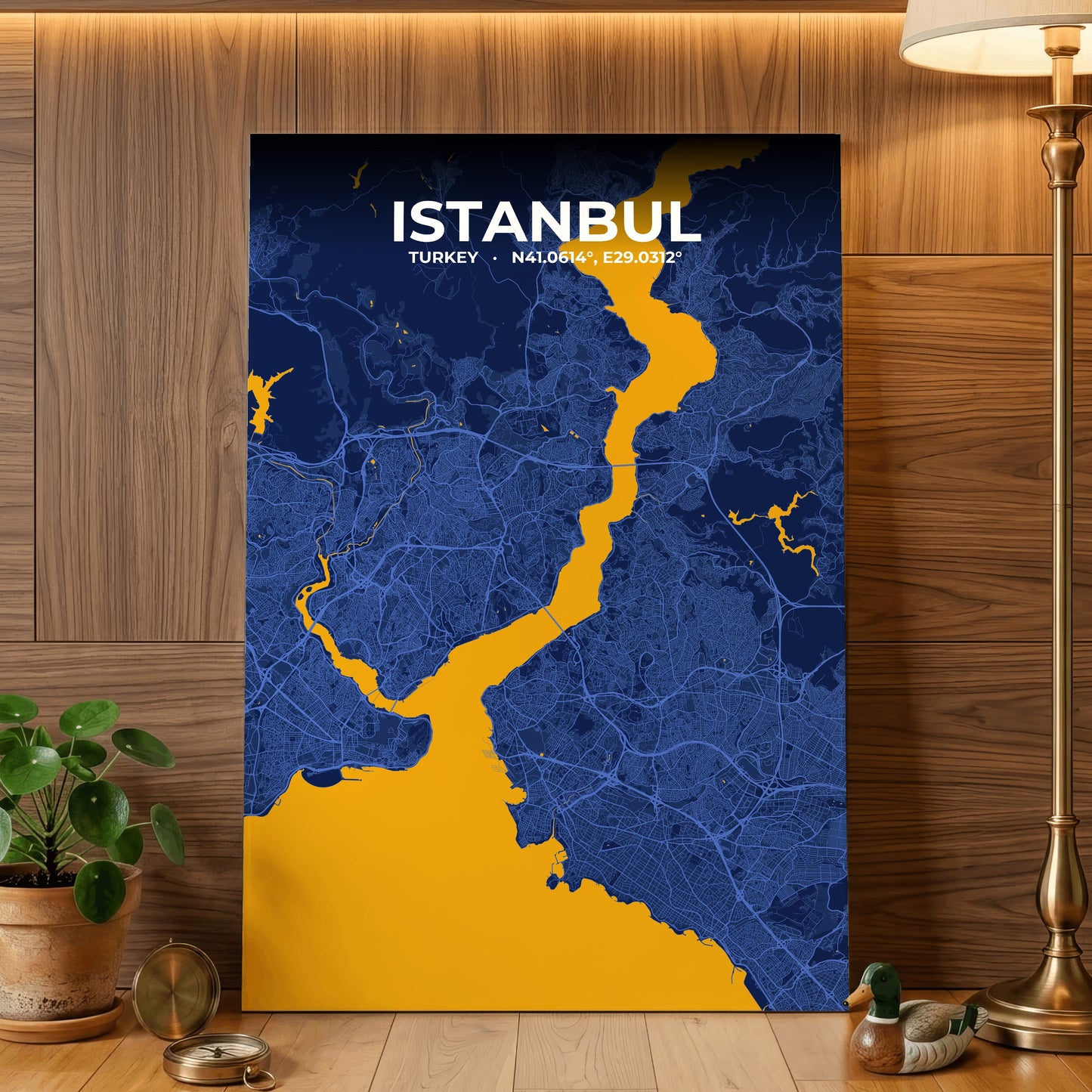 Istanbul Ink Map Poster