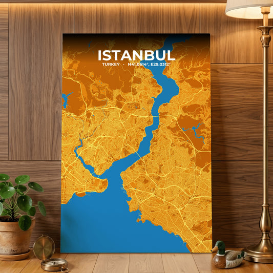 Istanbul Scorch Map Poster