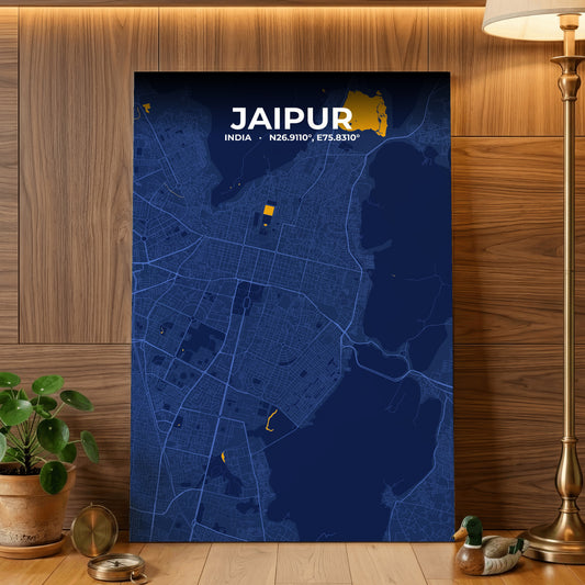 Jaipur Ink Map Poster