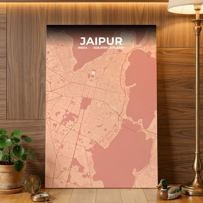 Jaipur Blush Map Poster