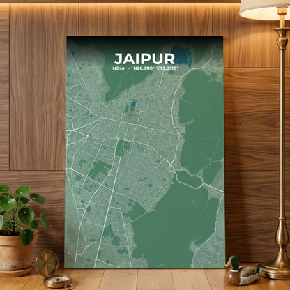 Jaipur Mist Map Poster