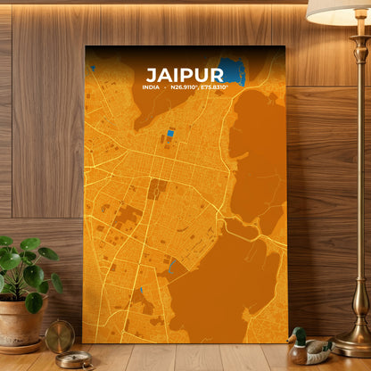 Jaipur Scorch Map Poster