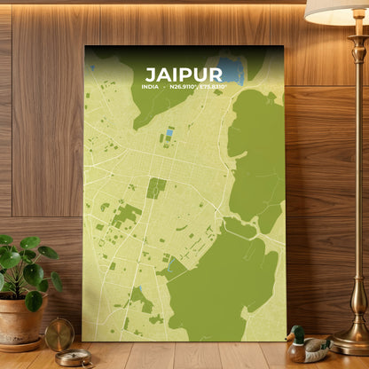 Jaipur Fern Map Poster