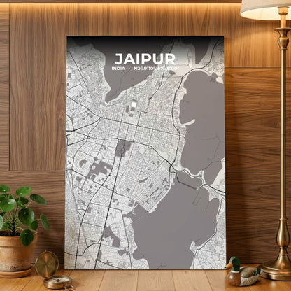 Jaipur Ash Map Poster