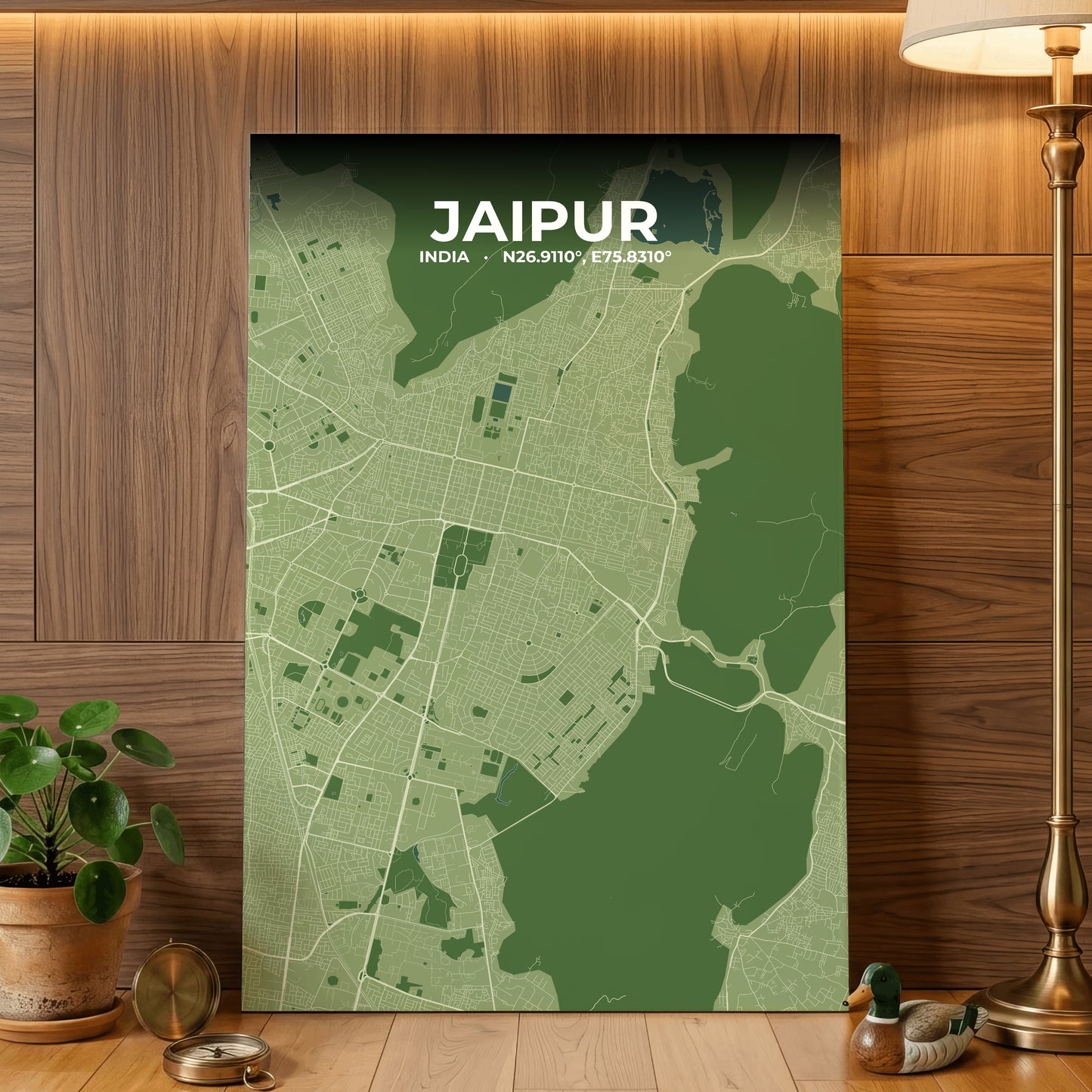 Jaipur Clay Map Poster
