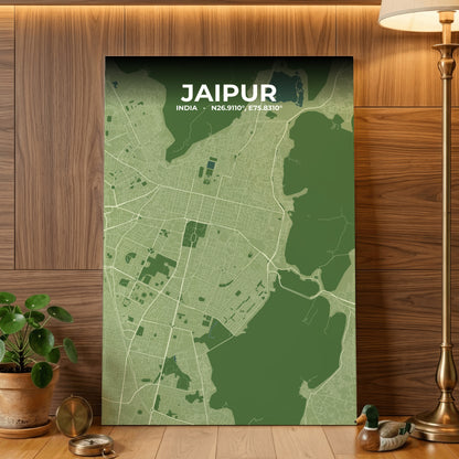 Jaipur Clay Map Poster