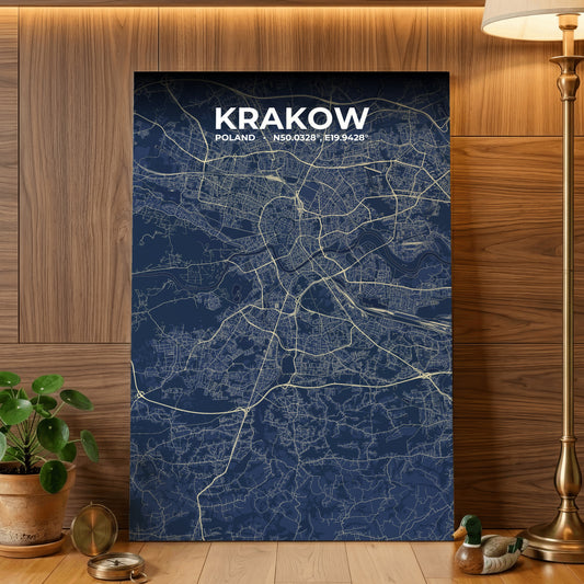 Krakow Anchor Map Poster