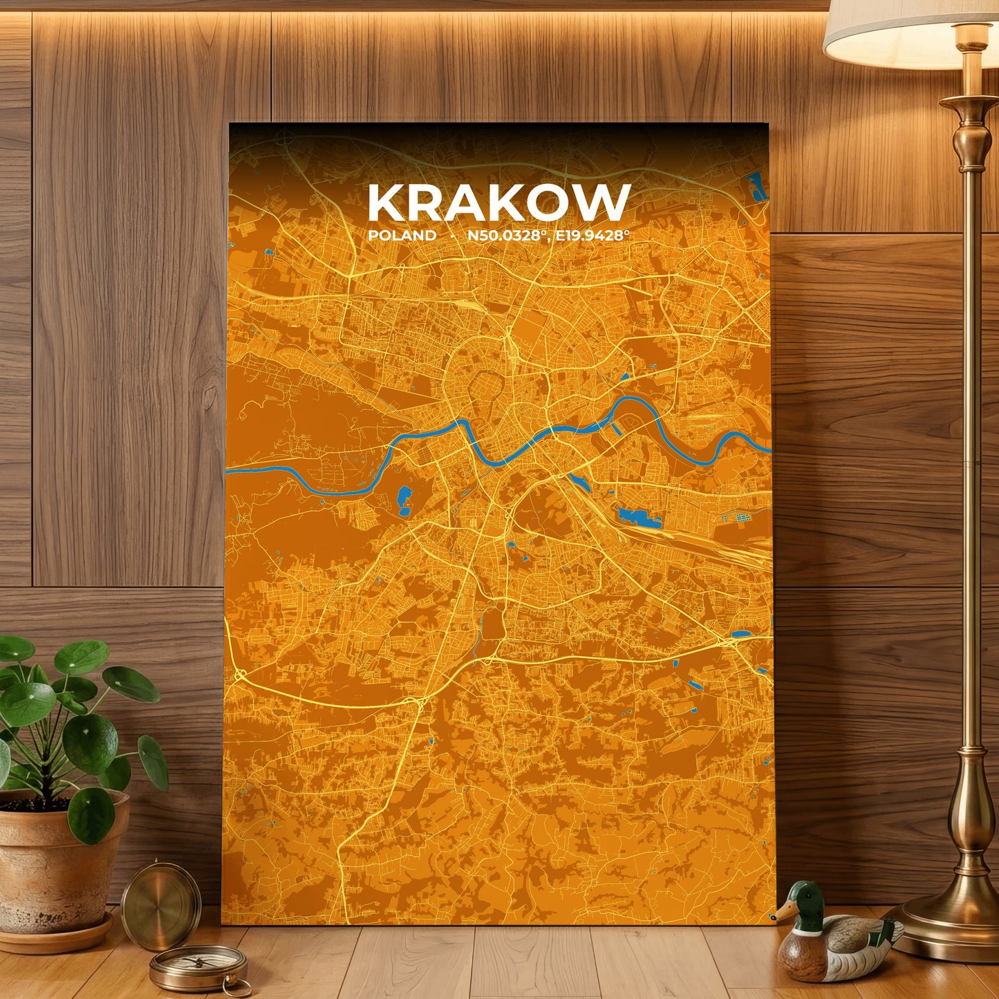 Krakow Scorch Map Poster