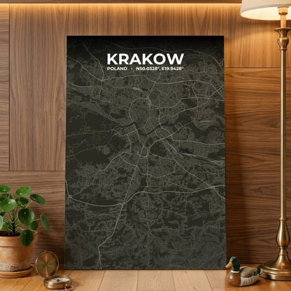 Krakow Sable Map Poster