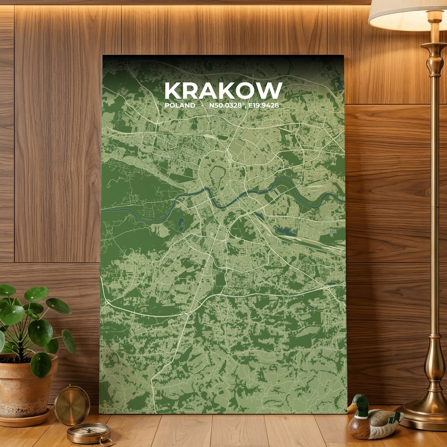 Krakow Clay Map Poster