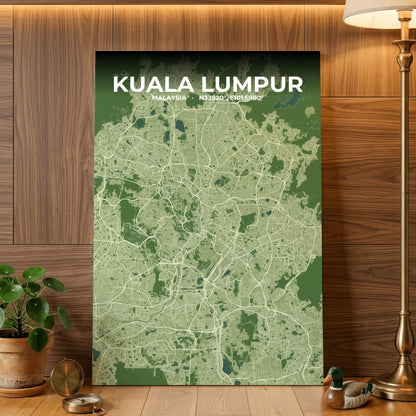Kuala Lumpur Clay Map Poster